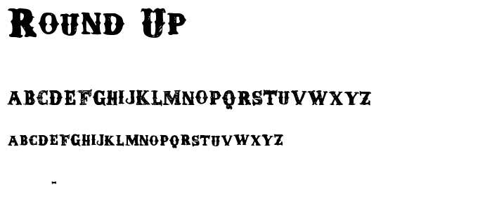 Round Up font